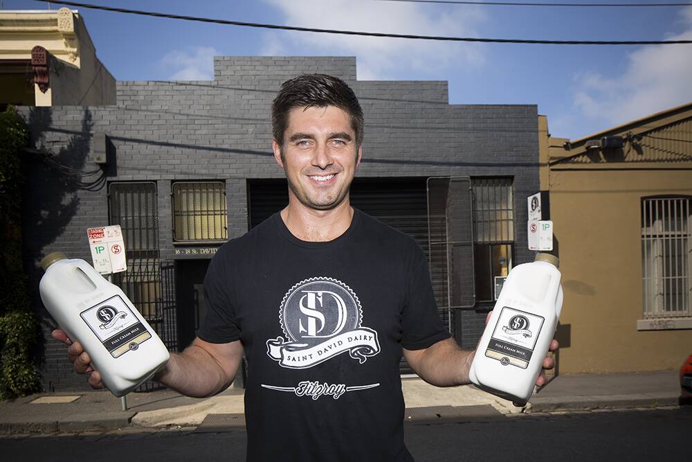 BUSY: Former Koroit footballer Ben Evans is excited about the growth of his Fitzroy-based business Saint David Dairy.