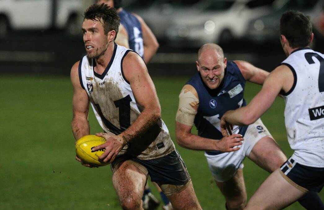 ON SONG: Koroit's Ben Dobson starred for Vic Country in its 62-point win against VAFA in Bendigo on Saturday. Picture: Peter Weaving 