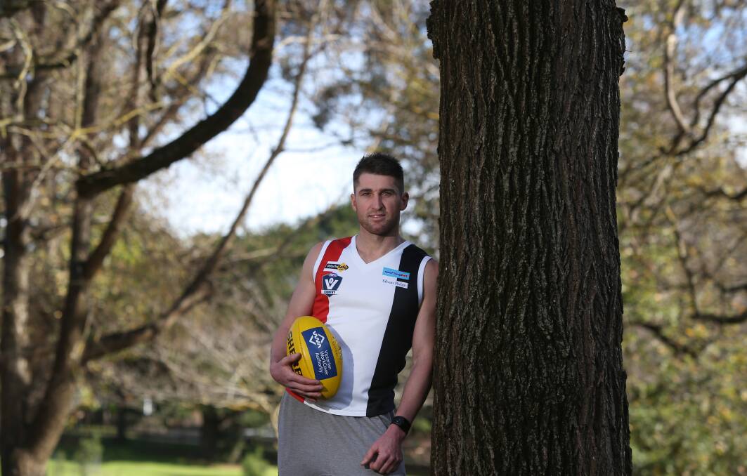 WILL HE OR WON'T HE?: Koroit star Tim McIntyre was named on the Saints' extended bench but is under an injury cloud ahead of the grand final. Picture: Vicky Hughson