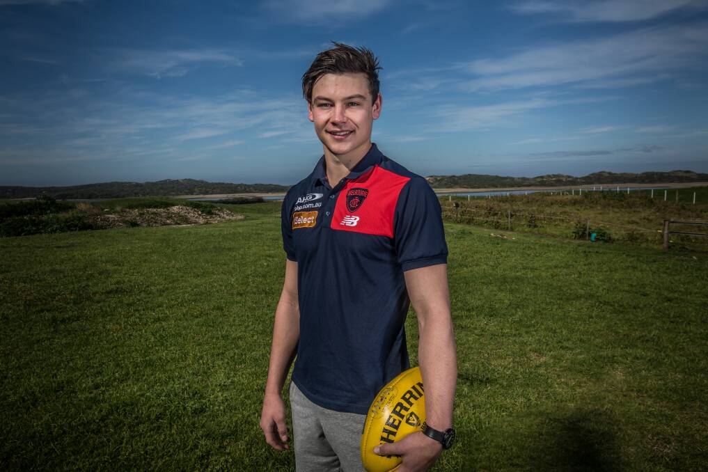 EVERY HEART BEATS TRUE: Melbourne footballer Dion Johnstone is happy with his progress at the Demons. Picture: Christine Ansorge