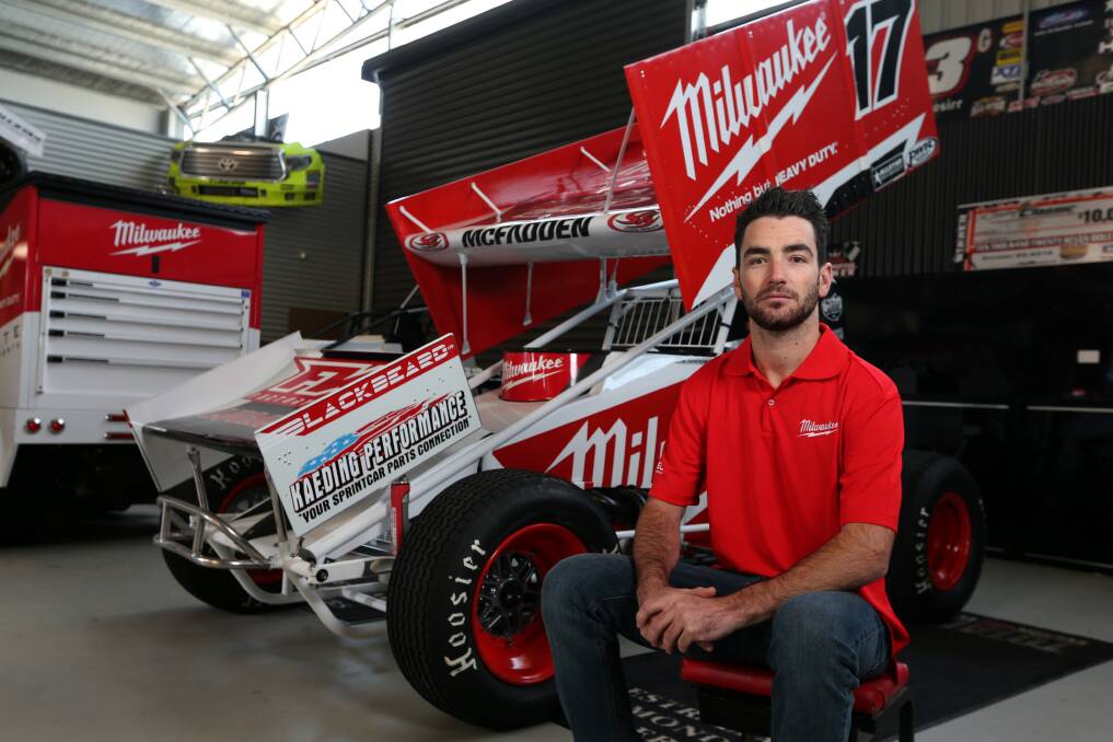 REVVING UP: Warrnambool driver James McFadden is closing in on a third World Series Sprintcars crown. Picture: Rob Gunstone