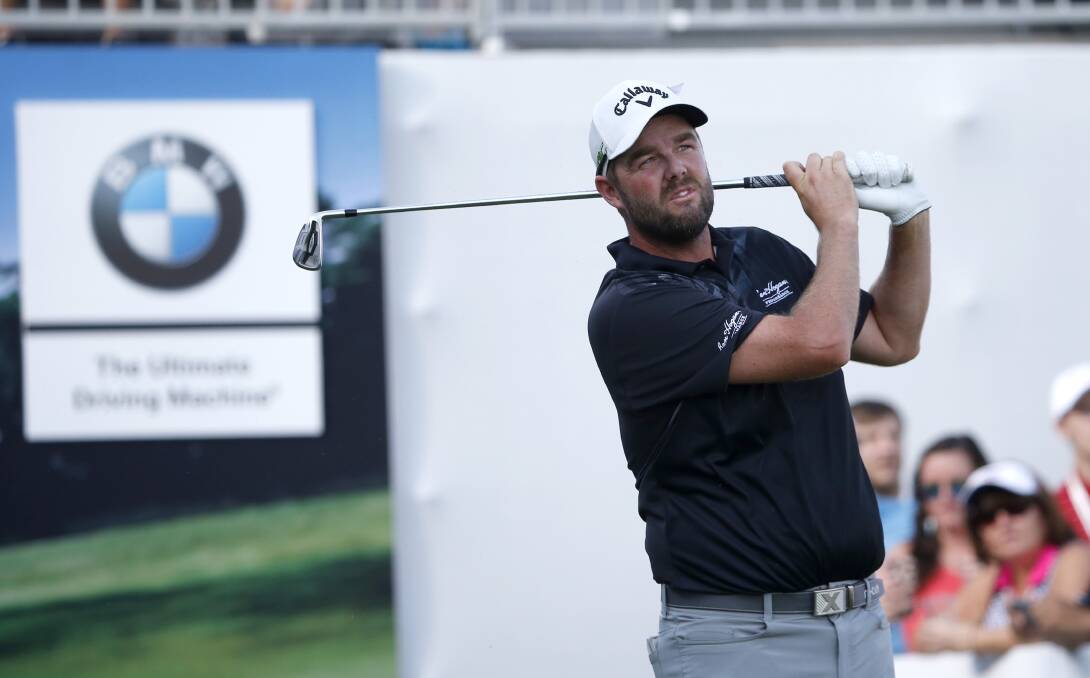 ON FIRE: Marc Leishman's red-hot form continues in the BMW Championship. He had a five-shot lead after three rounds. Pictures: AP