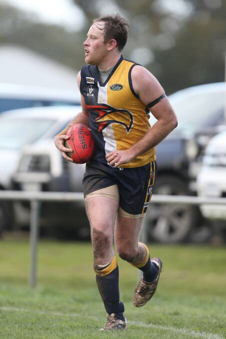 READY TO PLAY: Jordan Dillon is recovering from a minor ankle injury but will play in North Warrnambool Eagles' first grand final on Saturday. Picture: Amy Paton