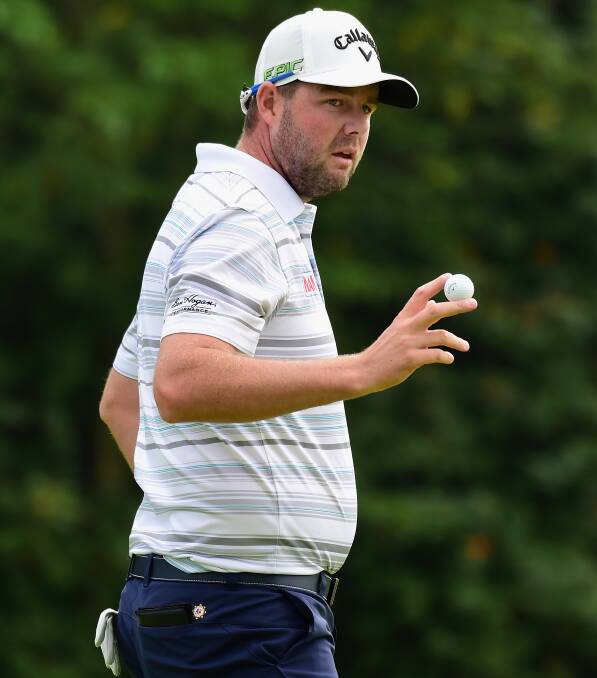 MIXED BAG: Marc Leishman is eight shots off the pace. Picture: Getty