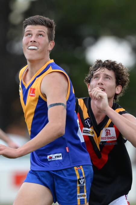 EYES ON THE PRIZE: Portland export Rowan Marshall, pictured playing for Ballarat league club Sebastopol, wants to play in the AFL. Picture: Ballarat Courier