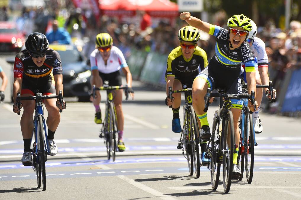 PUMPED UP: Portland export Shannon Malseed is excited to wear the green and gold jersey in the Tour Down Under in Adelaide. Picture: Dylan Burns 