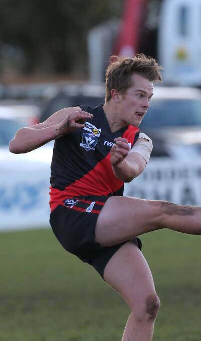 IMPORTANT: Joel Moriarty kicked three goals for Cobden on Saturday.