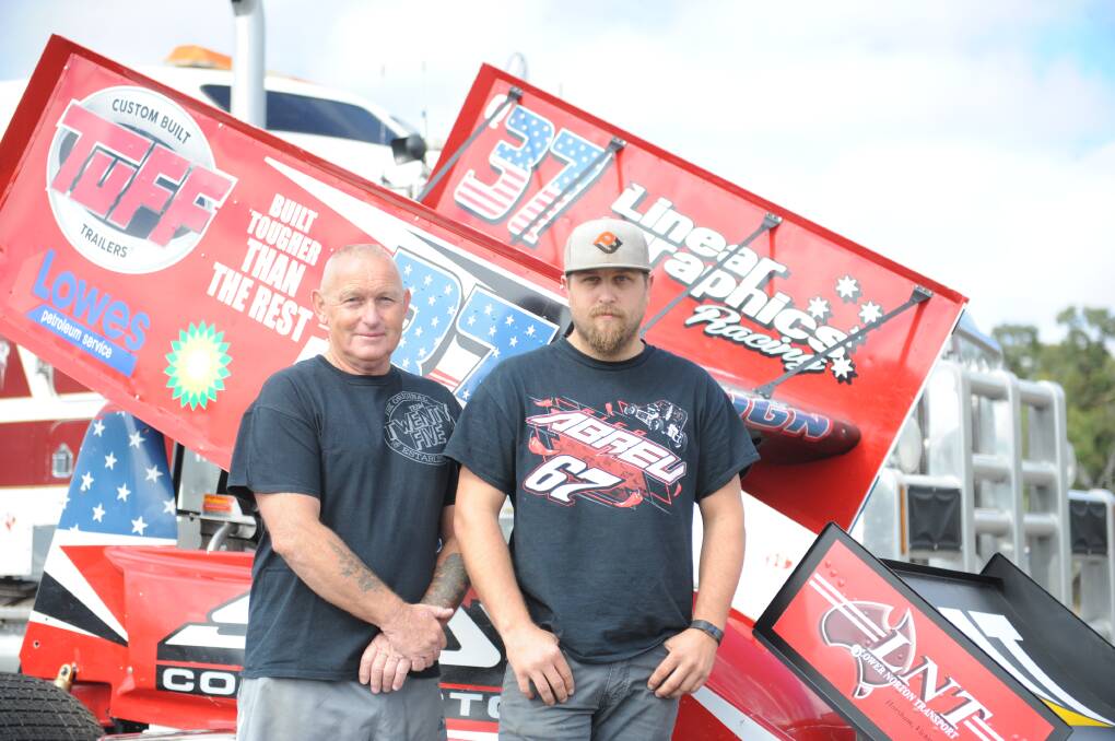 LIGHTNING FAST: Lower Norton's Doug Downs helped bring American sprintcar driver Geoff Ensign to Australia. Picture: Sean Wales