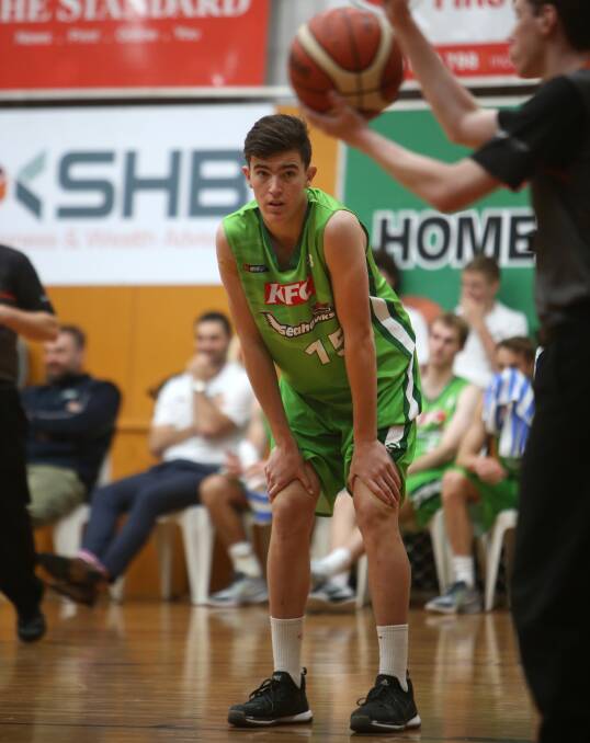 EYES ON THE PRIZE: Portland-based teenager Brock Carter has racked up countless hours' travel in a bid to play Big V basketball with Warrnambool Seahawks in 2016. Picture: Amy Paton