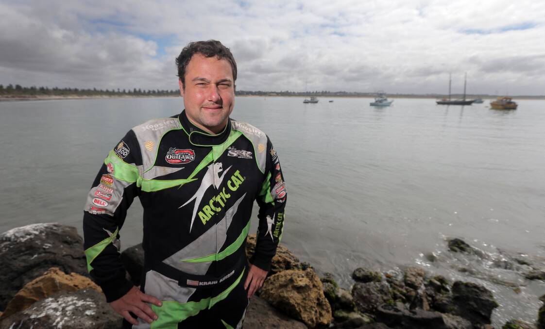 HOPING FOR A DREAM DEBUT: American driver Kraig Kinser wants to turn his first visit to Warrnambool into a memorable one. Picture: Rob Gunstone