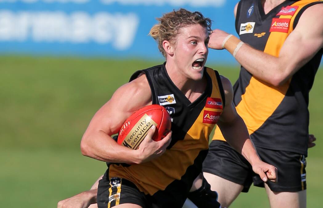RISING STAR: Portland is hoping former TAC Cup player Jake Edwards can establish himself as the Tigers' premier midfielder. Picture: Rob Gunstone