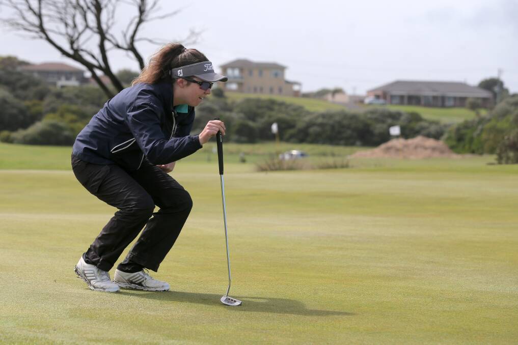 SO CLOSE: Port Fairy golfer Joanna Flaherty is chasing a title at Commonwealth Golf Club in Melbourne. Flaherty will play in the women's final on Sunday. Picture: Rob Gunstone