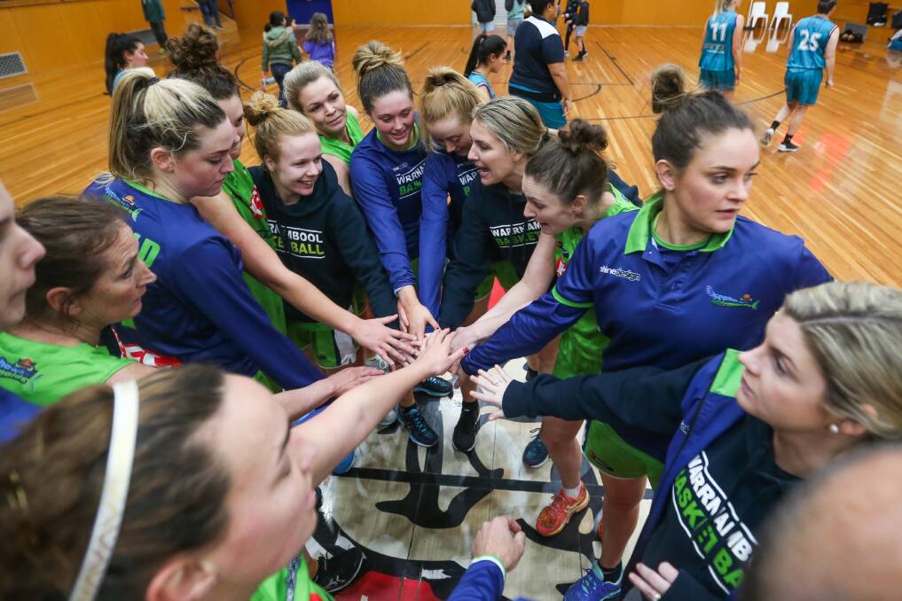 THREE CHEERS: The Mermaids celebrate advancing to the Big V grand finals series. Picture: Morgan Hancock