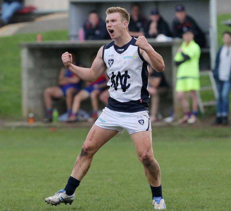 GOAL SNEAK: Warrnambool premiership player Jed Turland has kicked 22 majors in 13 Hampden league games this season. Picture: Leanne Pickett