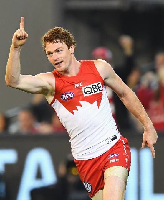BOMBER: Cobden export Gary Rohan will line up in his second AFL grand final for Sydney, having played in the Swans' 2014 loss.