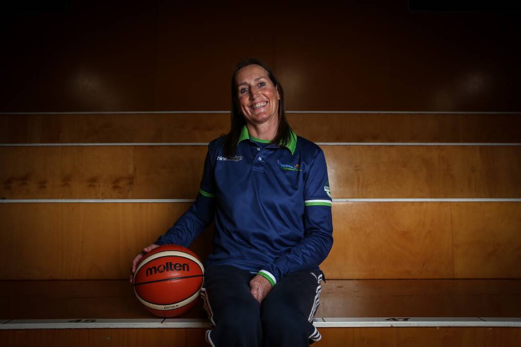 FOR THE LOVE OF THE GAME: Portland-based basketballer Ellen Zeunert is the oldest member of Warrnambool Mermaids' Big V team at 51. She will play in game two of the semi-final series on Saturday. Picture: Christine Ansorge