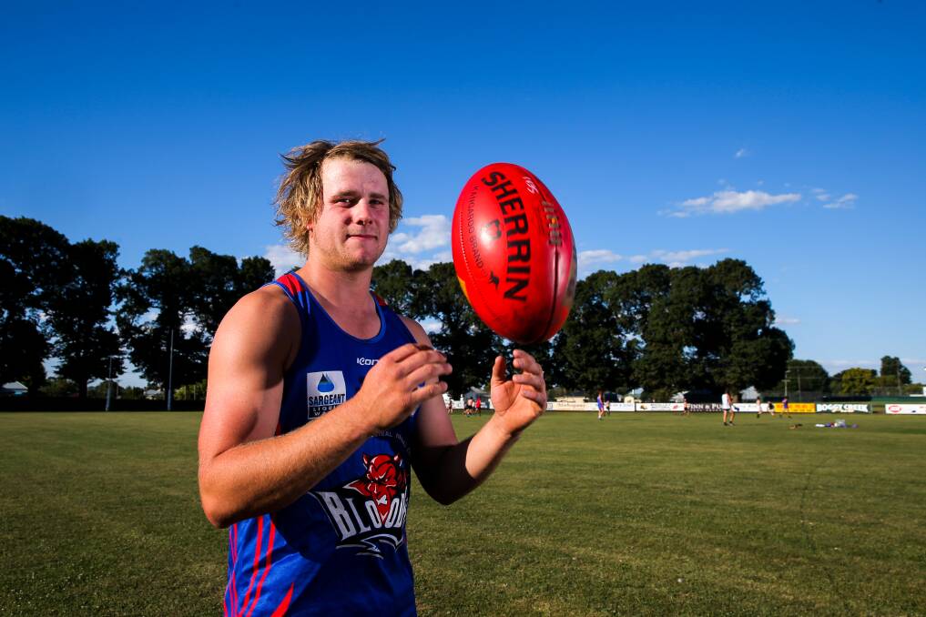 TAG, YOU'RE IT: Terang Mortlake midfielder Dylan Wareham could play a run-with role for the Bloods in 2017 but is happy to play where new coach Michael Sargeant needs him. Picture: Rob Gunstone