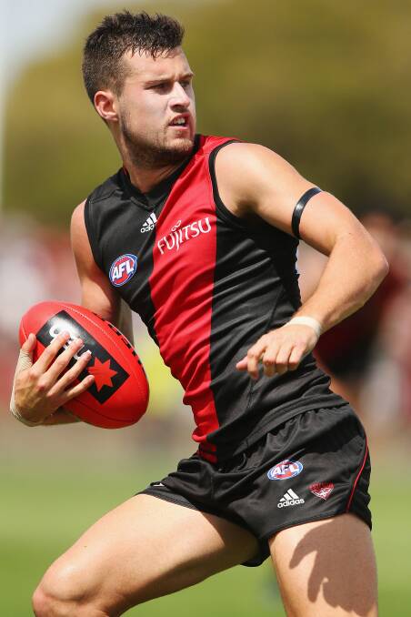 MINI MILESTONE: Essendon utility Jackson Merrett will play his 50th AFL game against West Coast at Domain Stadium on Thursday night. Picture: Getty Images