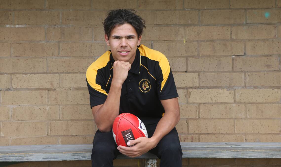 TIGER CUB: Portland is excited to unveil TAC Cup hopeful Jamaine Jones, who has crossed from Heywood, in 2016 as it attempts to climb the ladder. Picture: Amy Paton