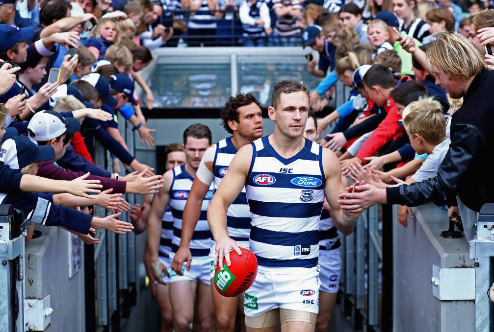 LEADING THE WAY: Geelong skipper Joel Selwood will visit Warrnambool as part of an AFL community camp. Picture: Getty Images