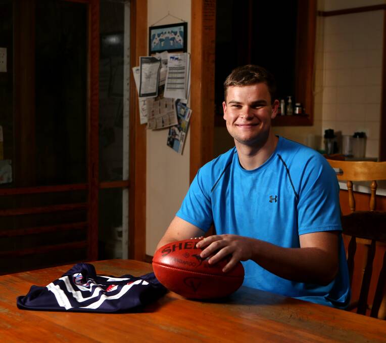 DOCKER DELIGHT: Cobden ruckman Sean Darcy was excited to join Fremantle at pick 38. Picture: Amy Paton