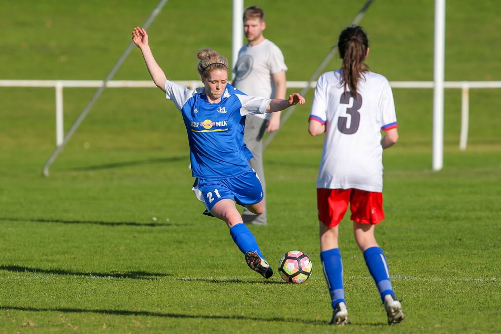 QUIETLY CONFIDENT: Warrnambool Rangers' Emily Whelan believes they can beat Ballarat and District Soccer Association pace-setter Sebastopol when they meet in finals. Picture: Rob Gunstone