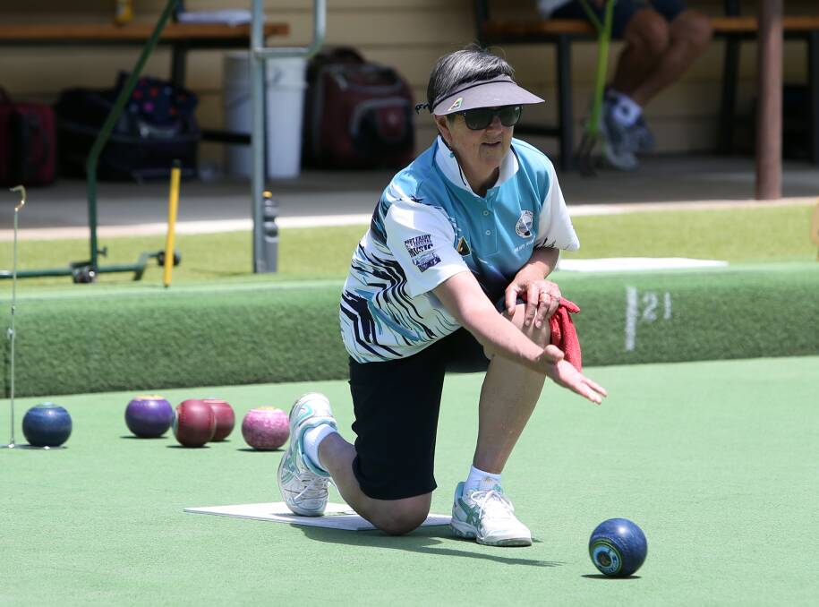 ON TARGET: Port Fairy Gold third Hilary Hamilton sends her bowl down against Terang Gold in their bottom of the table clash on Tuesday. Pictures: Amy Paton