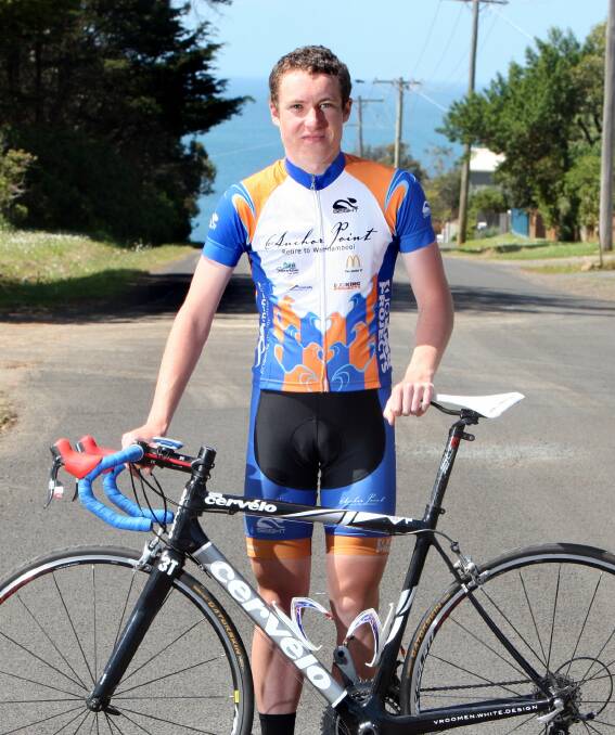 READY: Dylan Lindsey is part of the five-member Anchor Point-South Coast team contesting the Tour of the Great South Coast. The tour starts at Mount Gambier and finishes at Port Fairy. Picture: Dave Langley