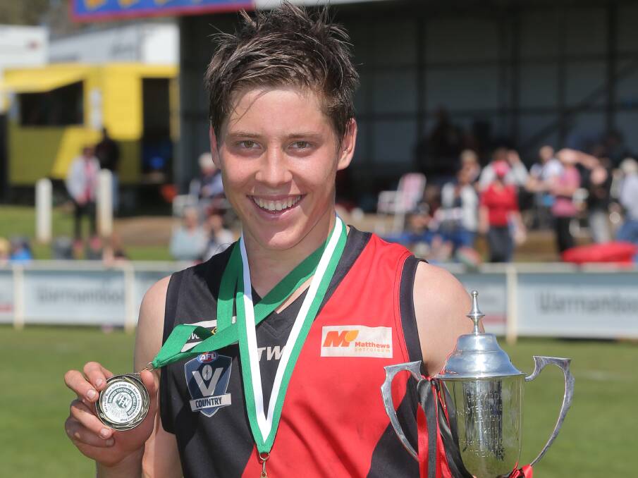 TOP EFFORT: Cobden teenager Trent Reed won the Ted Parker Medal for best afield, despite still being eligible for under 16s. Picture: Vicky Hughson