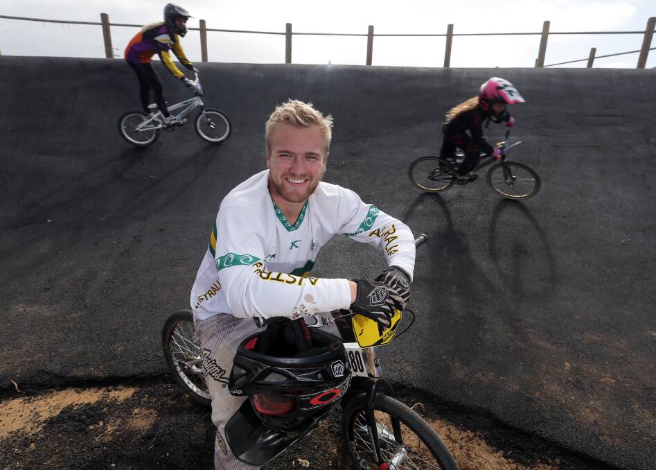 READY: Mic Williams is among Australians competing at the BMX world championships at Zolder, Belgium. Picture: Rob Gunstone.