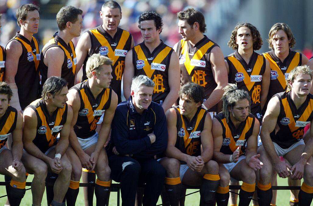 STINT AT THE TOP: Ex-North Melbourne footballer Donald McDonald during his time as Hawthorn caretaker coach in 2004. Picture: Sebastian Costanzo