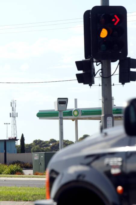 Still working: The speed and red light camera at the intersection of Raglan Parade and Mahoneys Rd, Warrnambool.