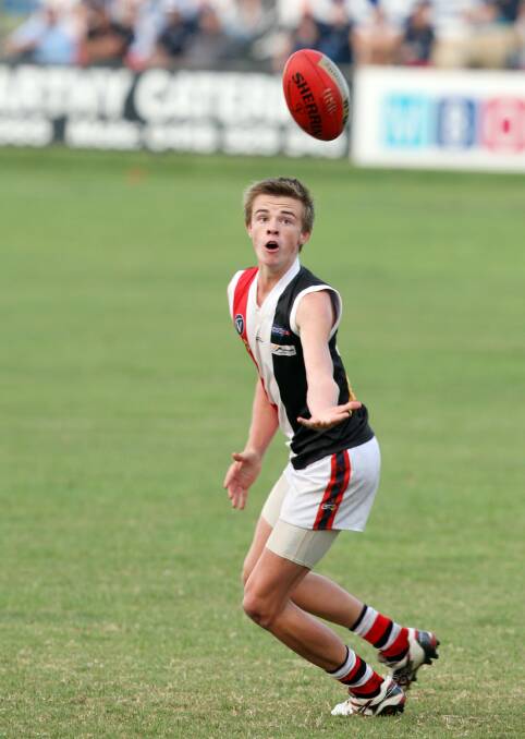 HOME SWEET HOME: Marty Gleeson playing for Hampden league club Koroit in 2012. 