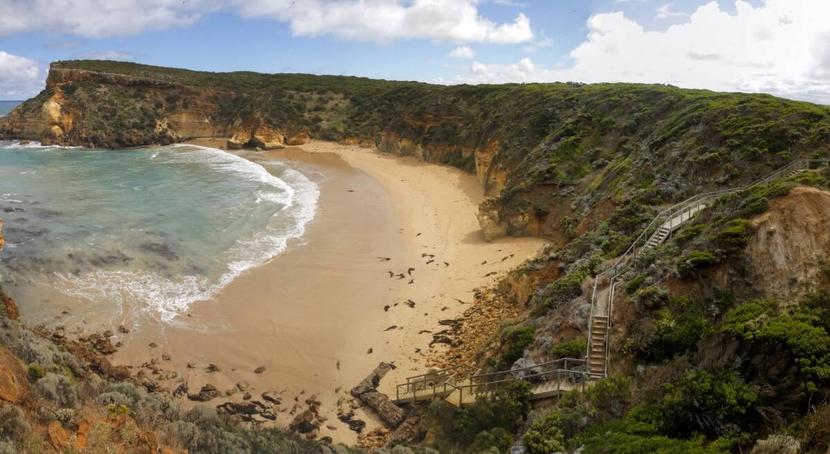 No access: Safety fears prompt closure of stairs at Childers Cove. Picture: ROB GUNSTONE