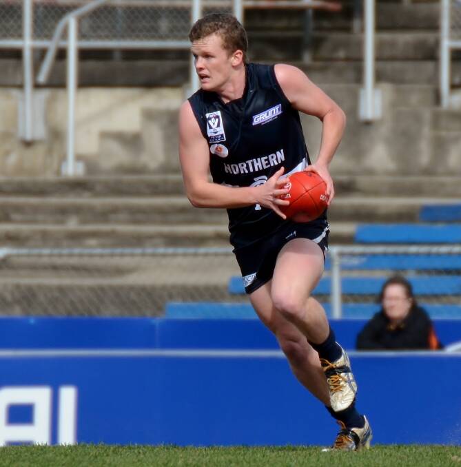 EXPERIENCED: Footballer Daniel Watson, in action for VFL development side Northern Blues against Werribee in 2014, is returning to Cobden in 2018. Picture: Arj Giese