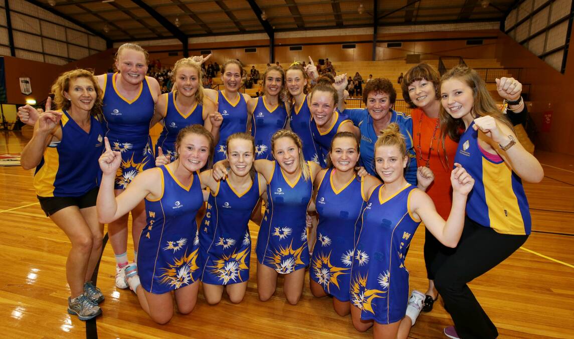 Scrapped: Warrnambool City celebrate their 2014 Western Regional State League win, that competition has now been scrapped. Picture:LEANNE PICKETT