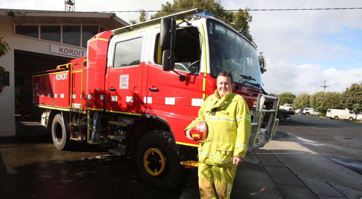 ON THE MOVE: Koroit CFA captain Leigh Mugavin outside what will soon be the former Koroit Fire Station. The new station will be in Mill Street.