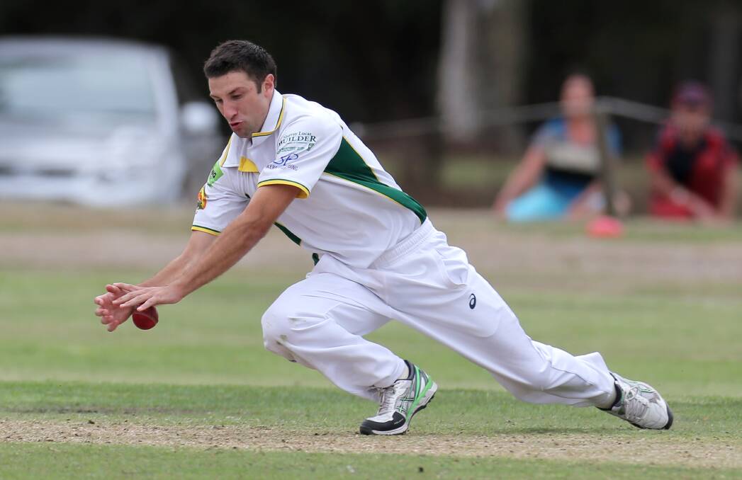 CLOSING IN: Bookaar is outside South West Cricket's top four on percentage alone after beating Pomborneit on Saturday. Pictured is stand-in captain Fraser Lucas.