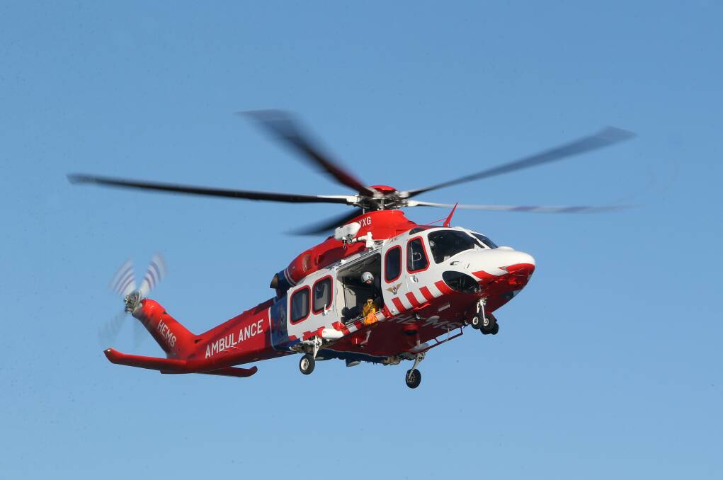 A girl has been flown to Melbourne in a serious condition.