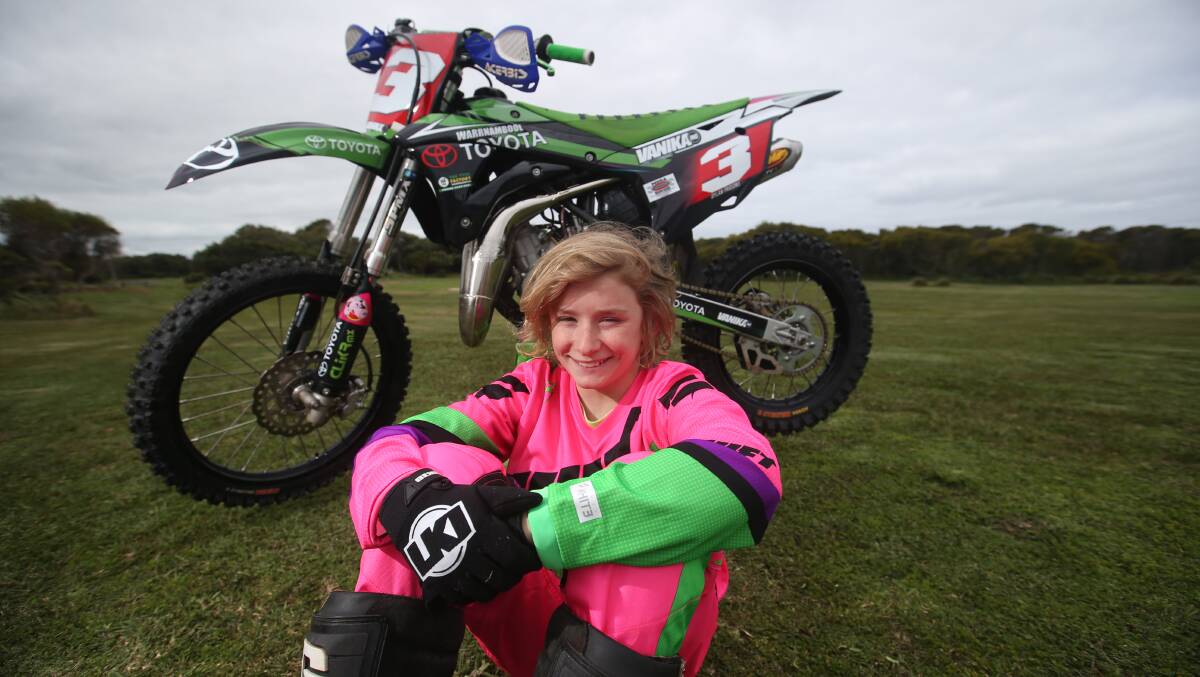 Revved up: Bushfield teenager Dylan Parsons hopes motocross will continue to bring him success. The 13-year-old has been riding motorbikes for five years and is hoping to one day have a license to ride two wheels on the road.