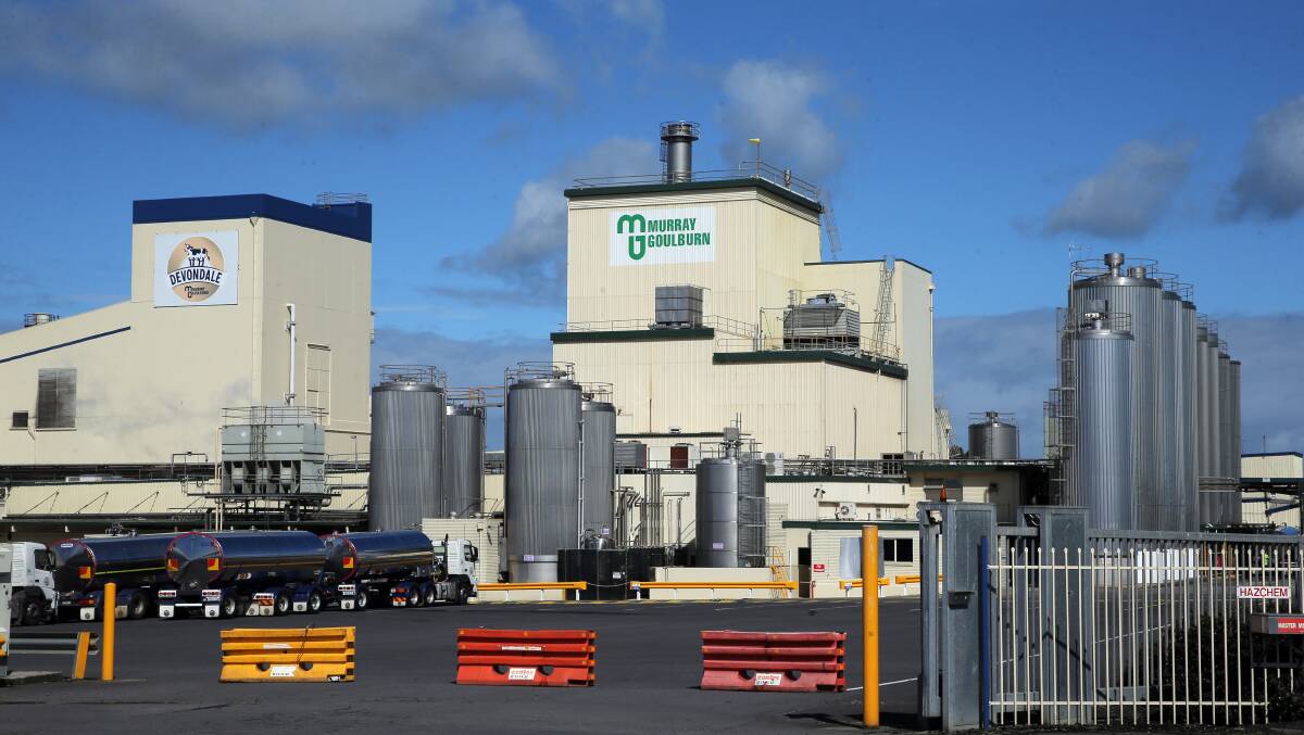 Shift changes: Murray Goulburn is discussing reducing processing at its Koroit plant from seven days a week. Picture: Rob Gunstone