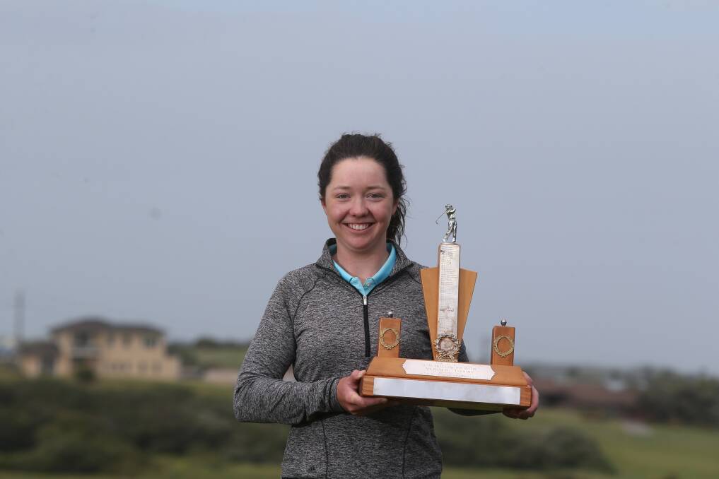 Winning habit: Warrnambool-based golfer Joanna Flaherty is celebrating two wins in 24 hours.