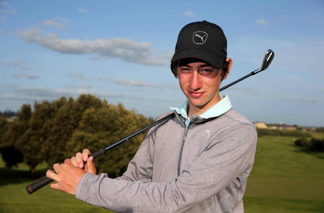 On top: Caleb Perry claimed an important win in Commonwealth Golf Club's Golf Victoria colts division one pennant grand final win on Sunday.