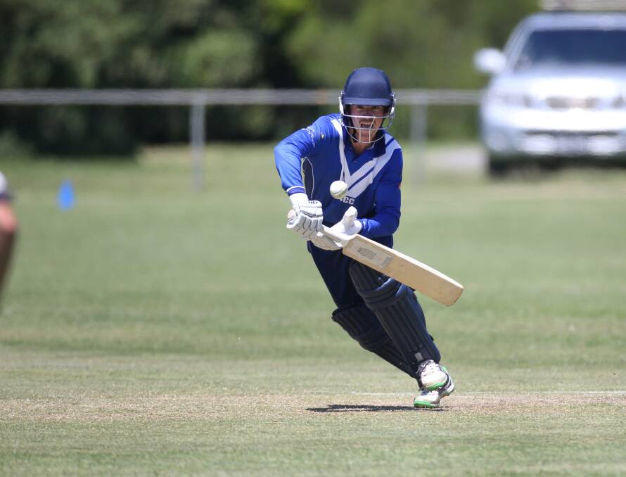 MAIDEN TON: Russells Creek batsman Cameron Williams scored his first hundred in the WDCA against Dennington on Saturday. 