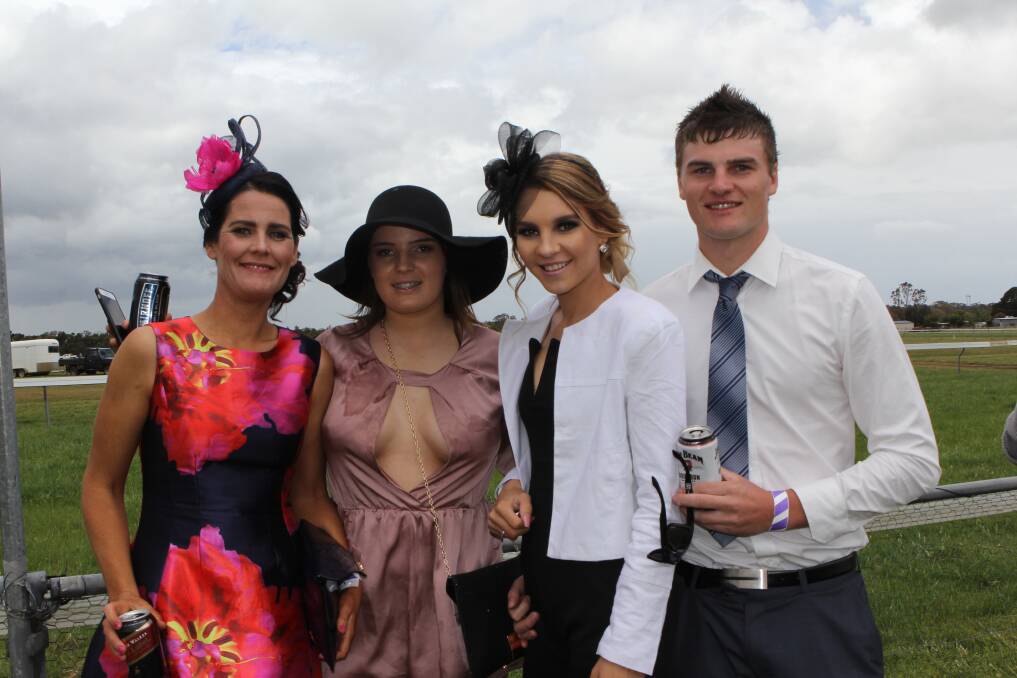 A GREAT DAY OUT: Kaz Kemp, Gemma Kemp, Elisha Antunov and Darcy Kemp enjoyed the 2016 races at the picturesque racecourse. Picture: Anthony Brady