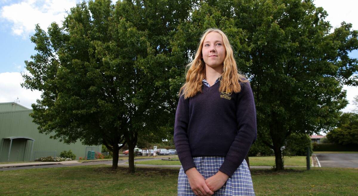 HEADING OFF: Hawksdale P12 student Lisa van Someren is preparing for 12 months living and going to school in Canada. Picture: Rob Gunstone