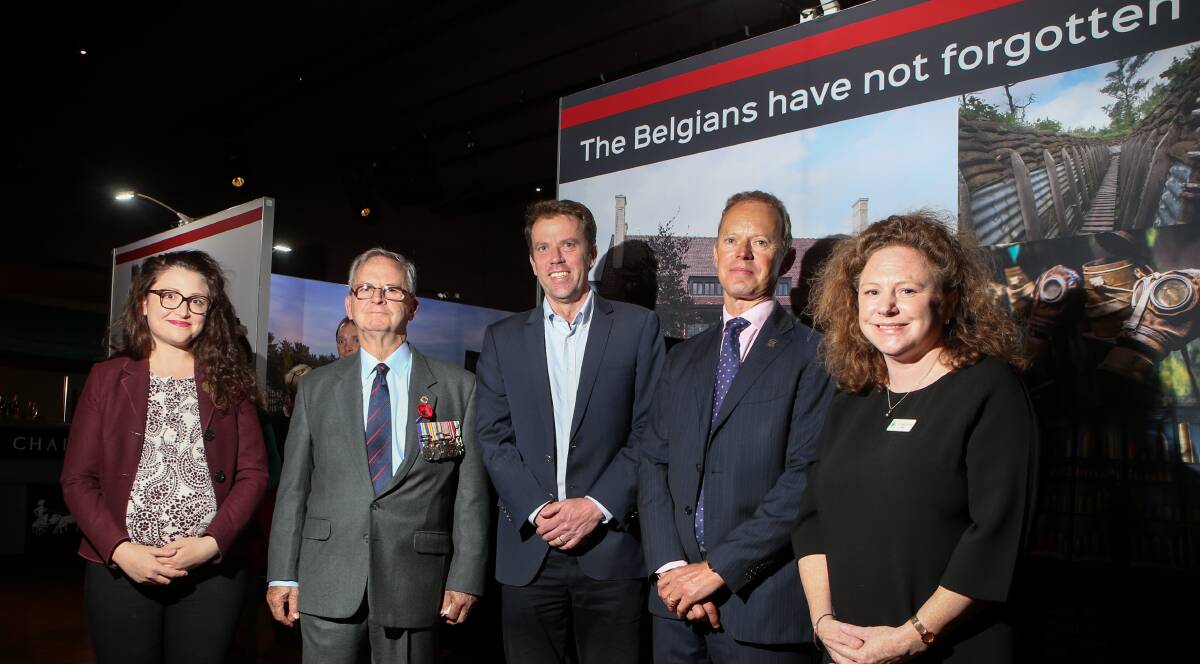 Welcome: Belgian Ambassador Jean-Luc Bodson (second from right) with south-west dignitaries Vanessa Gerrans, Doug Heazlewood, Dan Tehan and Kylie Gaston. Picture: Amy Paton