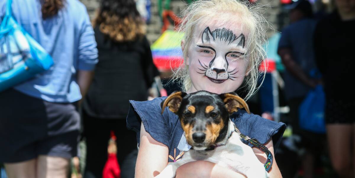 POPULAR: Liddell Finnigan, 6 of Port Fairy, with her 3-month-old fox terrier Molly, enjoyed the Pet Appreciation Day. It was the first time the event has been held. Picture: Amy Paton