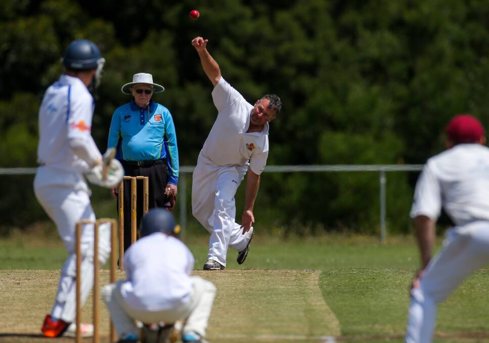 ON SONG: Nirranda spinner Corey Couch,
pictured last season, snared three wickets
against Merrivale on Saturday.
Picture: Rob Gunstone