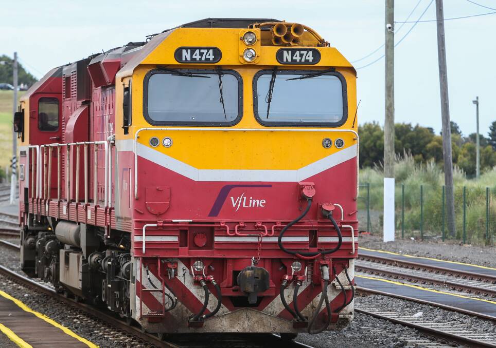 STANDARD, NEWS, Vline Train at Warrnambool Train Station. 170130 Pictured: The locomotive changing ends to attatch on to the front of the train. Picture: Amy Paton